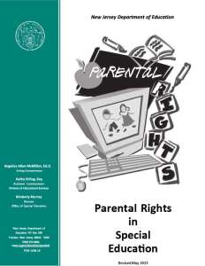 Parental Rights in Special Education (P.R.I.S.E) handbook from the NJ Department of Education